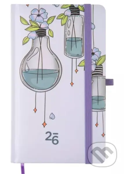 Vreckový diár s gumičkou 2026 - Fľašky