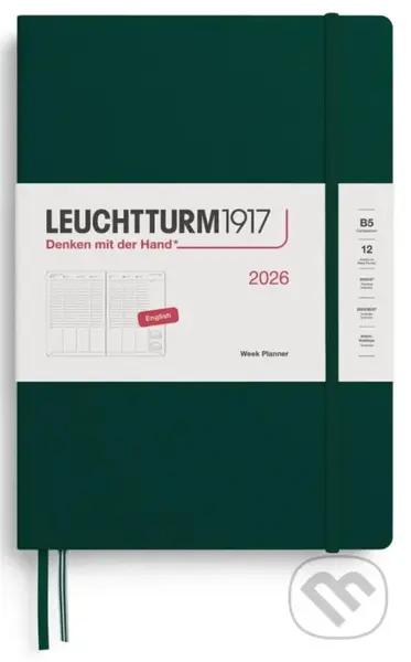 Week Planner 2026 Composition (B5) Forest Green
