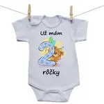 Boodyy Body s krátkym rukávom Už mám 2 rôčky 68 (3-6 mesiacov)