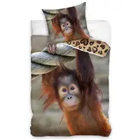 Bavlněné renforcé ložní povlečení OPICE ORANGUTAN