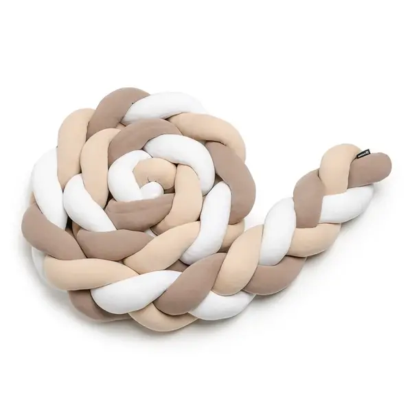 T-tomi Pletený mantinel 220 cm White + Beige + Mocca