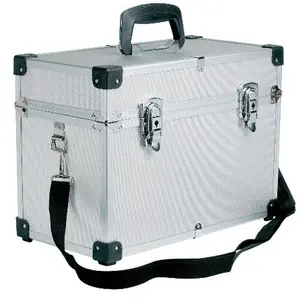 Profesionální kadeřnický a kosmetický kufr Sibel - stříbrný (0150491) + dárek zdarma