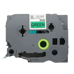 Kompatibilní páska s Brother TZe-V761, 36mm x 5,5m, černý tisk / zelený podklad, vinyl