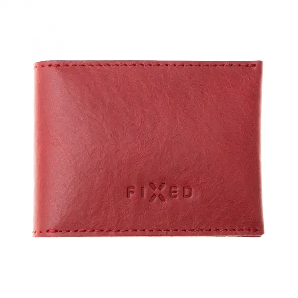FIXED Wallet Kožená peněženka z pravé hovězí kůže, červená