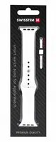 Silikonový řemínek Swissten pro Apple Watch 42-44 mm, bílá
