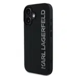 Zadní kryt Karl Lagerfeld 3D Rubber Glitter Logo Karl pro Apple iPhone 16, černá