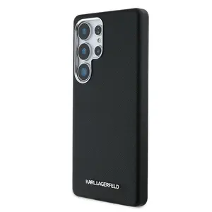 Zadní kryt Karl Lagerfeld PU Saffiano Metal Logo and Frame pro Samsung Galaxy S25 Ultra, černá