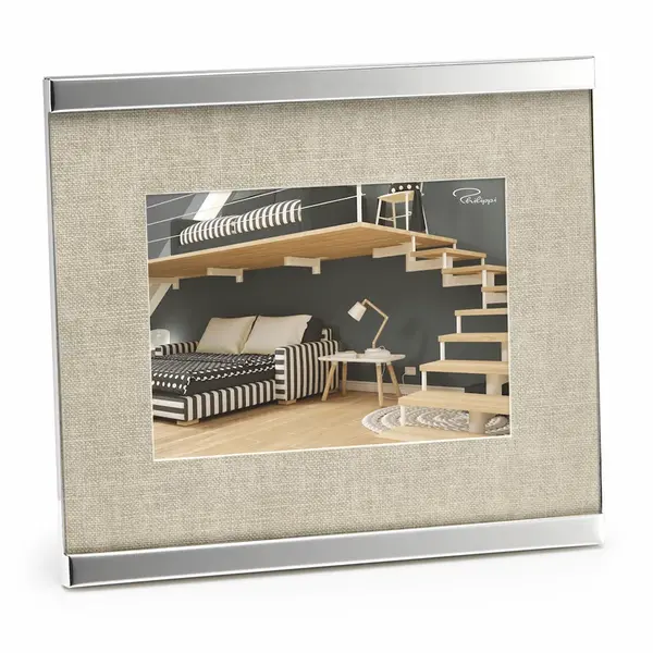 Fotorámeček Home, 13 x 18cm, nikl, látka - Philippi