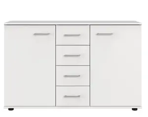 Komoda Cheep, biela, 130 cm%
