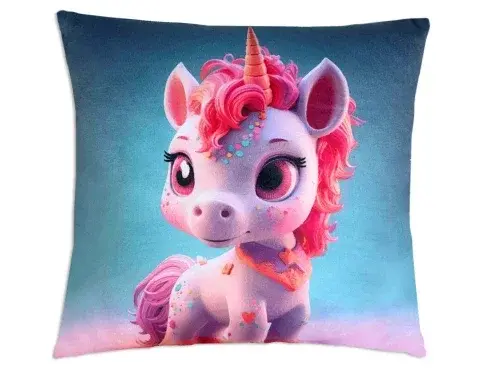 Detský dekoračný vankúš Phantasy Jednorožec, 35x35 cm%