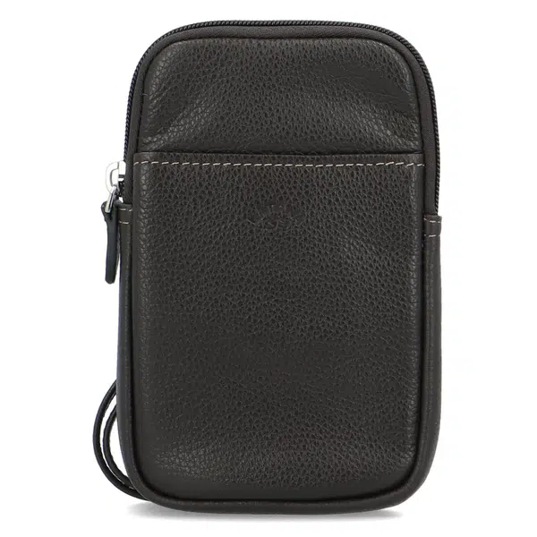 Dámske kožené crossbody vrecko tmavosivá - Katana Soffix