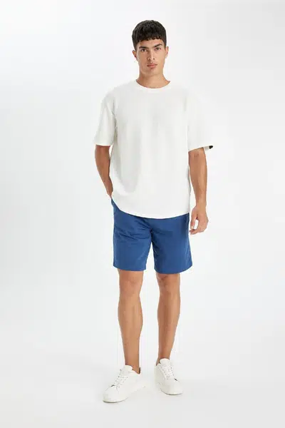 DEFACTO Regular Fit Basic Plain Bermuda Shorts with Pockets