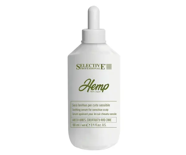 Bezoplachové zklidňující sérum pro citlivou pokožku hlavy Selective Professional Hemp Lenitive Soothing Serum - 100 ml + darček zadarmo