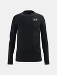 Čierne chlapčenské športové tričko s dlhým rukávom Under Armour CG Armour