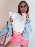 Szorty jeansowe damskie GLAMWEAR różowe Dstreet