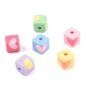 Two Tone Opaque Acrylic Beads