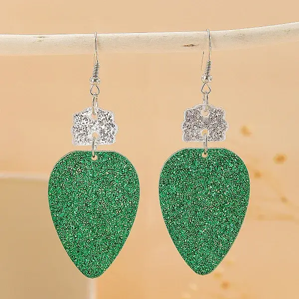 Christmas Teardrop Acrylic Dangle Earrings