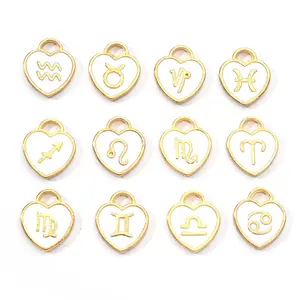 Light Gold Plated Alloy Enamel Pendants