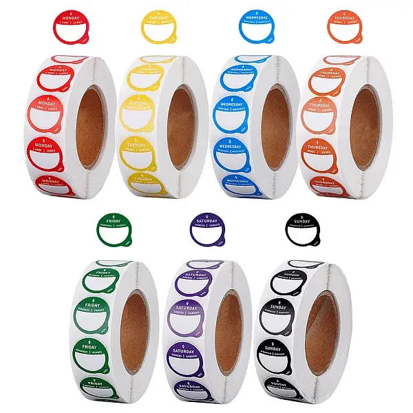 7 Rolls Paper Stickers