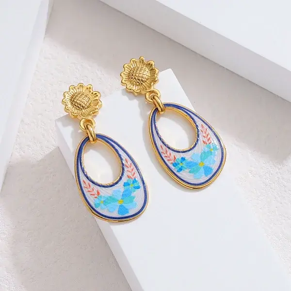 304 Stainless Steel Dangle Stud Earrings