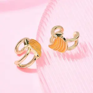 Brass Cuff Earrings