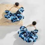 Alloy & Glass Square Dangle Stud Earrings