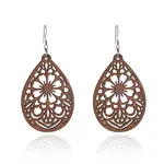 Wood & Iron Dangle Earrings