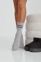 Milena Dámské Ponožky Cop S Pásky Šedé