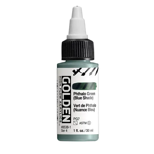 Akrylová barva Golden High Flow 30 ml - Phthalo Green (Blue Shade) 8538