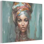 MuchoWow AKUSTICKÝ obraz Žena - Umění - Šperky - Portrét 100x70 cm