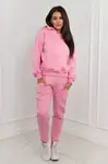 Zateplený set mikina + kalhoty světle růžové