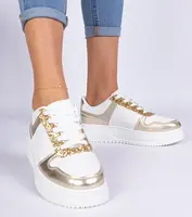 Gemre Golden women's sneakers with a thick sole Dolla