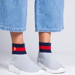 Gemre Gray sporty sneakers with sock-like upper Pikola