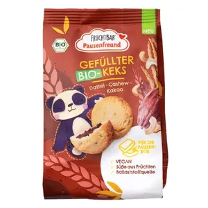 FRUCHTBAR Plněné sušenky kešu datle kakao BIO 120 g