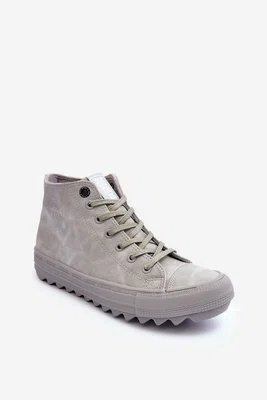 BIG STAR SHOES Dámské Tenisky Big Star Vysoké Zateplené Šedé