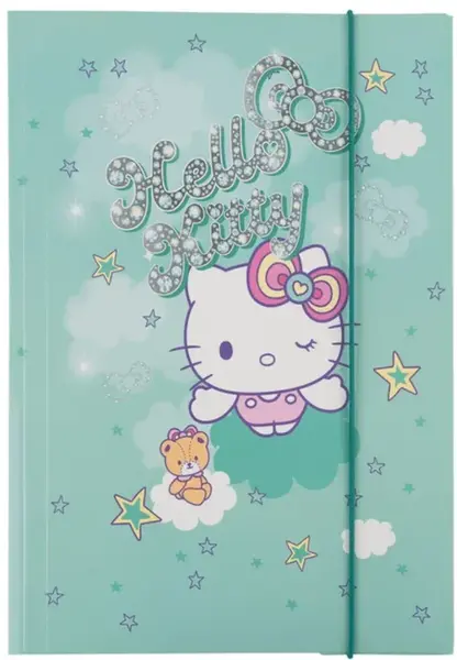 Kartonová složka s gumičkou A4 Hello Kitty růžový vzor 2