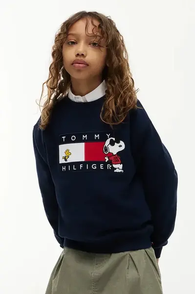 Tommy Hilfiger  mikina dětská bavlněná x Peanuts
