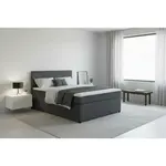 MID.YOU POSTEL BOXSPRING, 140/200 cm, antracitová