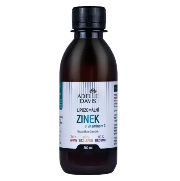 ADELLE DAVIS Lipozomálny zinok + vitamín C 200 ml