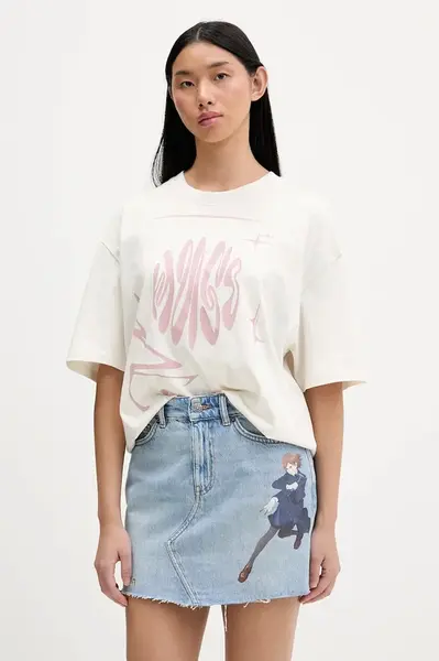 HUGO Blue Bavlnené tričko Hugo Blue Oversized_Tee_B_8