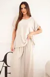 Kesi Plus Size dámsky set, béžový