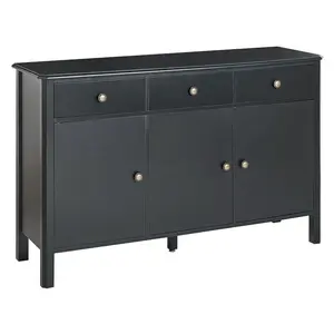 Beliani SIDEBOARD se 3 dveřmi Černý Olate