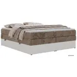 MKS POSTEL BOXSPRING TRAVIT ZERO KING 180/200 - Hnědá Manšestr - Topper T25 - H4