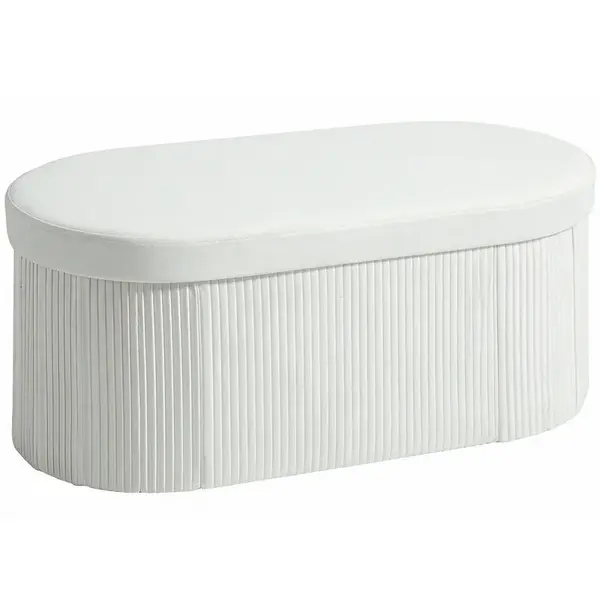 HOMCOM LAVIČKA s úložným prostorem Bílá 76/38/35 cm