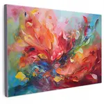 MuchoWow OBRAZ NA PLÁTNĚ Olejomalba - Umění - Abstraktní - Barevné 120x80 cm