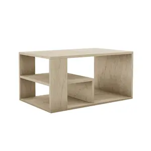 Calicosy KONFERENČNÍ stolek s policemi s travertinovým efektem, délka 80 cm - EROS