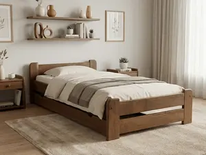 Posteľ Emily 80 x 200 cm, dub Rošt: S latkovým roštom, Matrac: Matrac COCO MAXI 20 cm