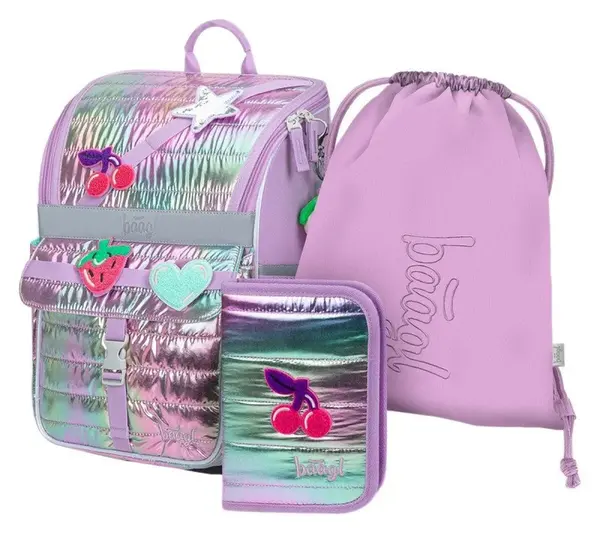 3 SET Zippy Lavender: aktovka, penál, sáček