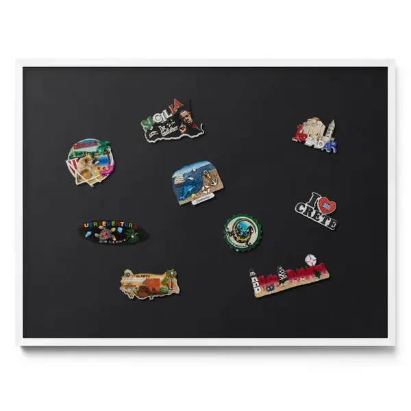 TULUP MAGNETICKÁ TABULE 80x60 cm bílý rám – Černá barva