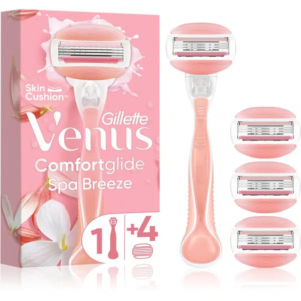 Gillette Venus ComfortGlide Spa Breeze dámsky holiaci strojček + náhradné hlavice 4 ks